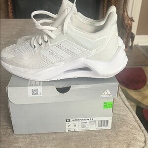 Adidas Alphatorsion 2.0 White Athletic Shoes